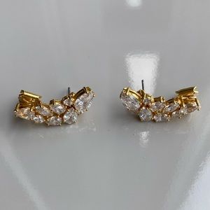 Etsy - gold tone ear climber earrings